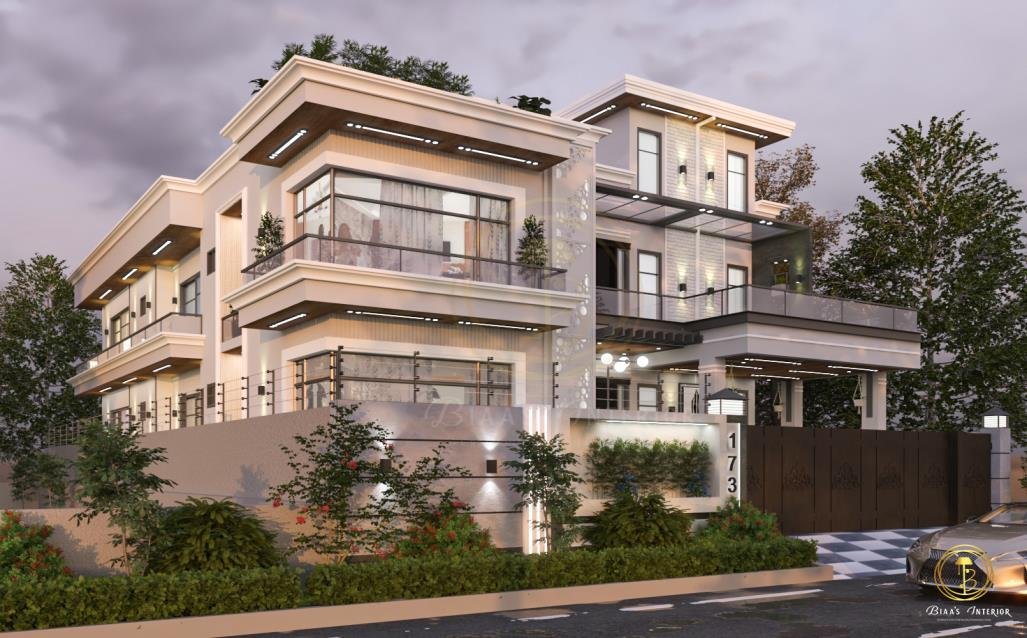 Farmhouse exterior designed by Biaas Interior in Attock and Chakri